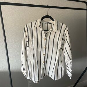 Striped Button-Up Shirt